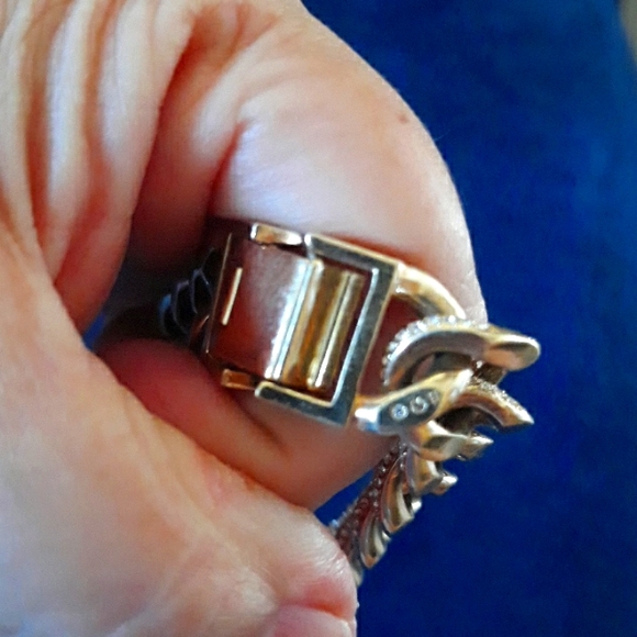 Nadri Bracelet Pave Crystals Authentic 7.5 long. Trendy Links HTF! - Picture 15 of 16